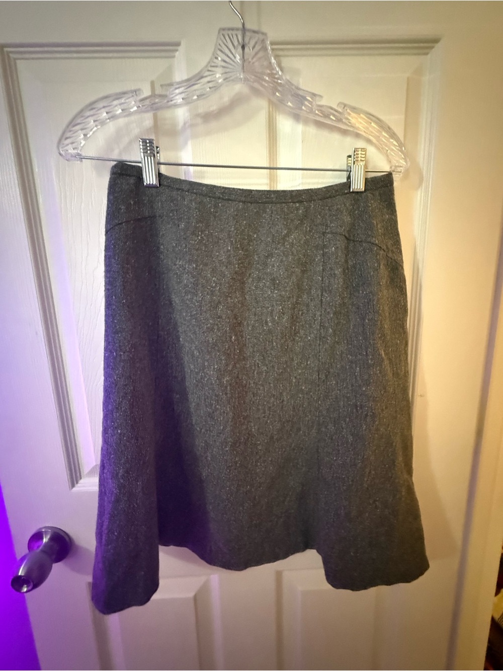 Ann Taylor Gray A-Line Wool Skirt